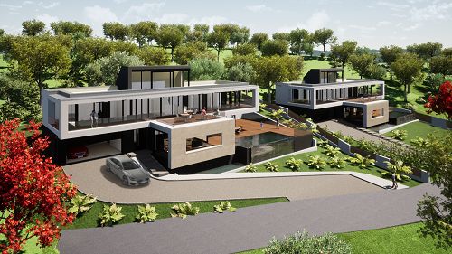 Nieuwe Immobiliën, Uitzicht, Immobiliën aan het Balatonmeer, Rustig gelegen woning.  
